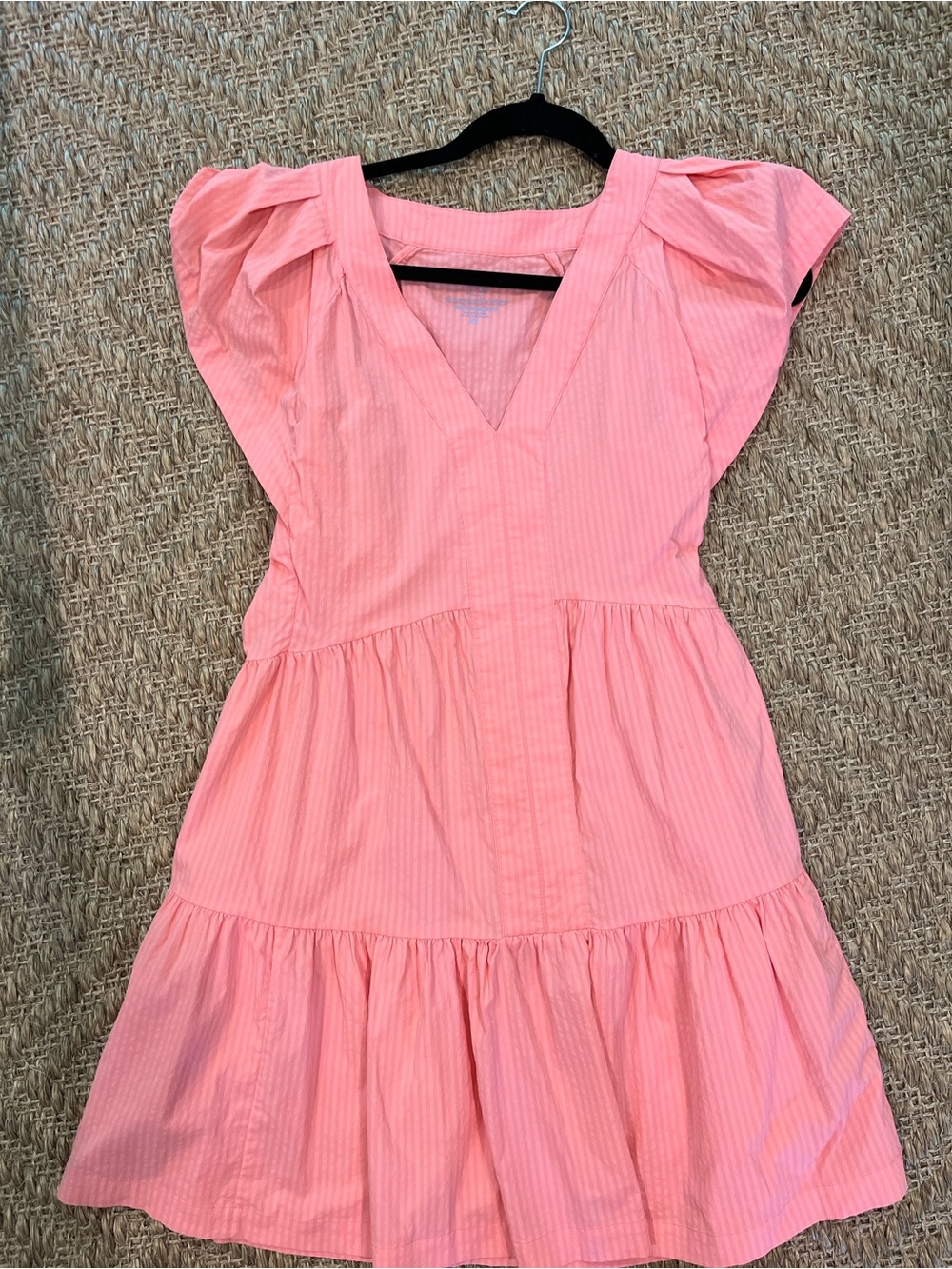 Vineyard Vines Performance fabric V-Neck Tiered Mini Dress